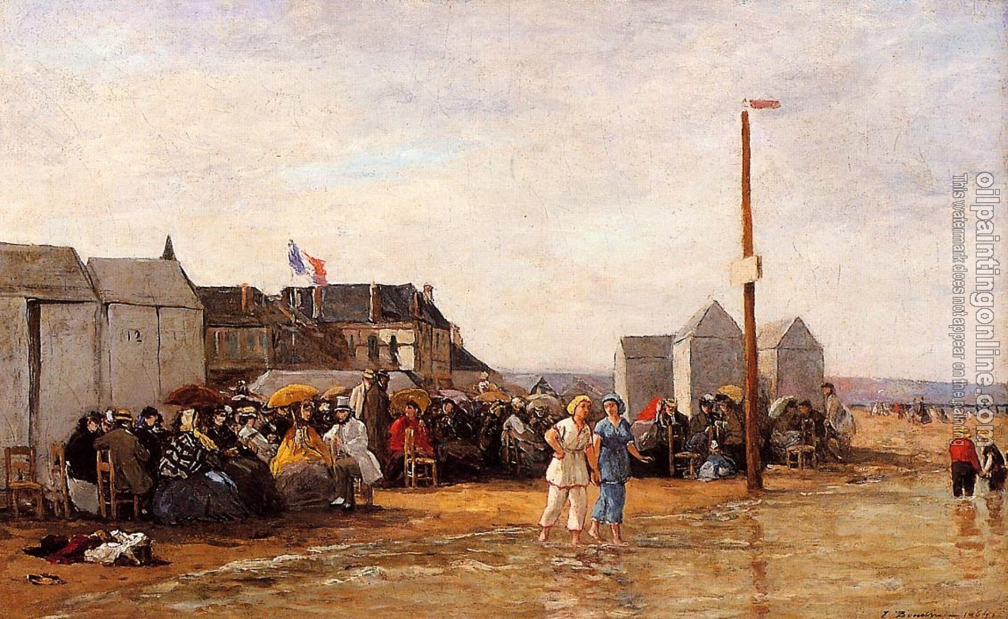 Boudin, Eugene - The Bathing Hour at Trouville